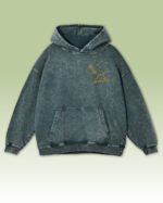 Bluza oversize z kapturem <br>Just Breathe Edycja Gold <br>Haft, Efekt sprania